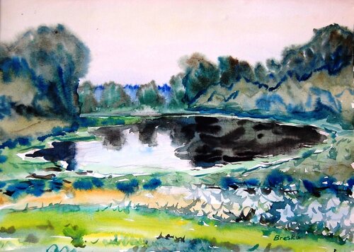 Лесное озеро de Aleksandr Breskin, Pintura a la venta en Singulart