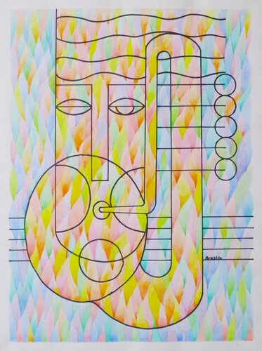 Саксафон. Импровизация von Aleksandr Breskin, Malerei kaufen auf Singulart