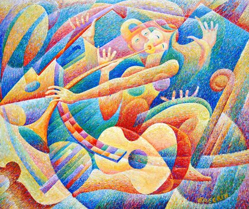 Мелодия любви van Aleksandr Breskin, Schilderij te koop op Singulart