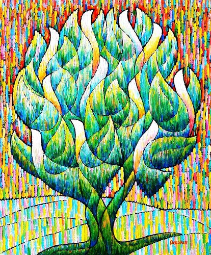 The spring melody of the singing tree par Aleksandr Breskin, Peinture en vente sur Singulart