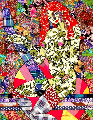 Girl with a guitar von Aleksandr Breskin, Textil kaufen auf Singulart