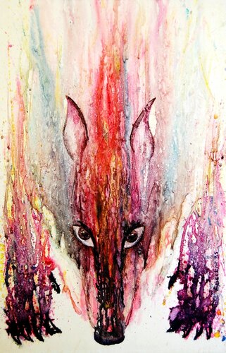 Burning beast van Aleksandr Breskin, Tekening te koop op Singulart