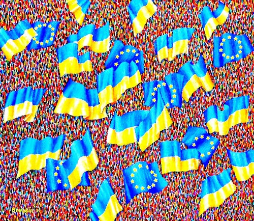 A revolution of dignity van Aleksandr Breskin, Schilderij te koop op Singulart