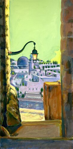 Jerusalem, On the Upper Step von Shlomit Aharonovitch, Malerei kaufen auf Singulart