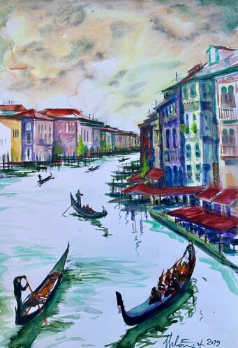 Venezia #7 di Shlomit Aharonovitch, Opera su carta in vendita su Singulart