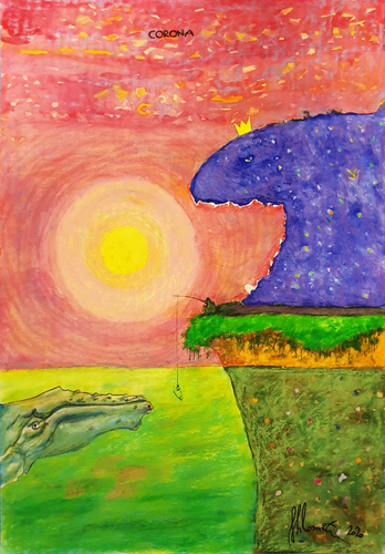 Corona par Shlomit Aharonovitch, Œuvre sur papier en vente sur Singulart