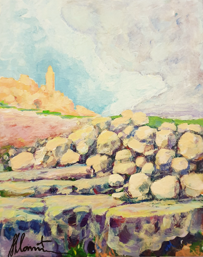 Jerusalem #4 van Shlomit Aharonovitch, Schilderij te koop op Singulart