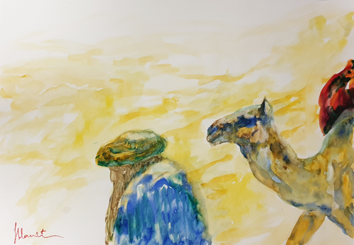 Crossing the Desert di Shlomit Aharonovitch, Opera su carta in vendita su Singulart