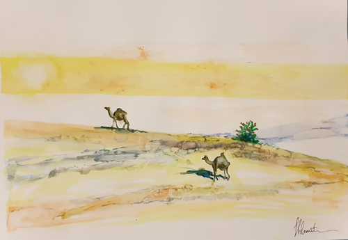 In the Desert von Shlomit Aharonovitch, Werk auf Papier kaufen auf Singulart