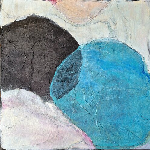 Blue on Gray de Maija Vanhatapio, Pintura a la venta en Singulart