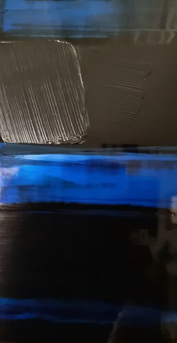 LA OU COULE L'OR BLEU I von Frédéric Halbreich, Malerei kaufen auf Singulart