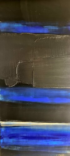 LA OU COULE L'OR BLEU III van Frédéric Halbreich, Schilderij te koop op Singulart