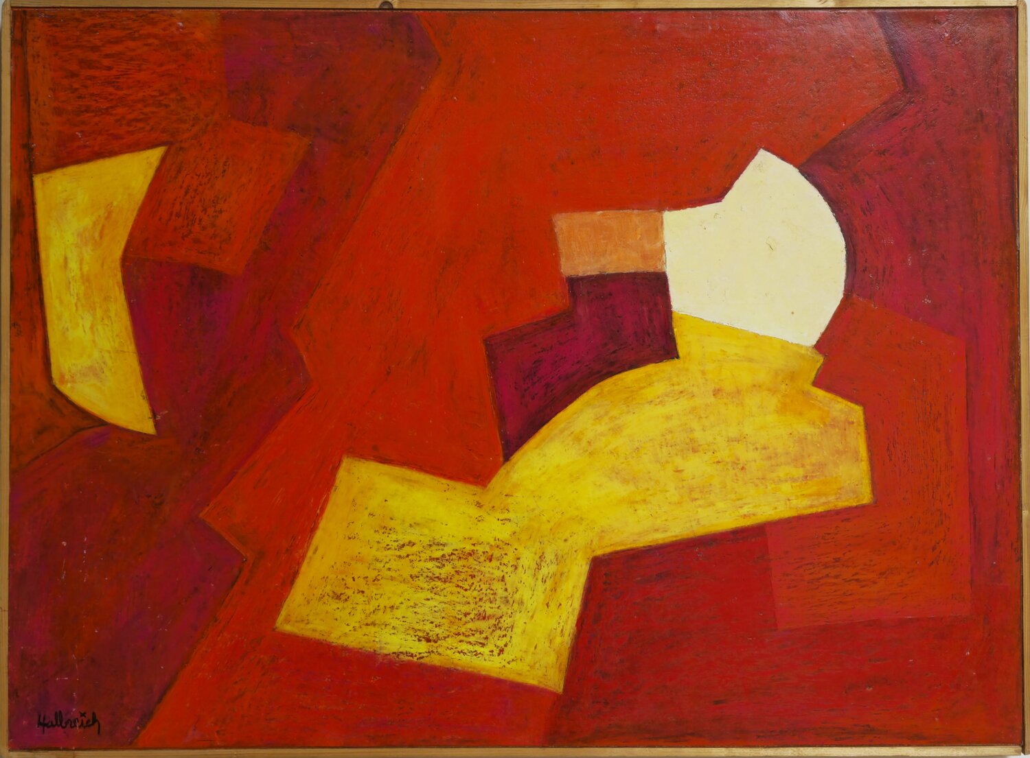 Composition Parcheminée Frédéric Halbreich Peinture originale à vendre
