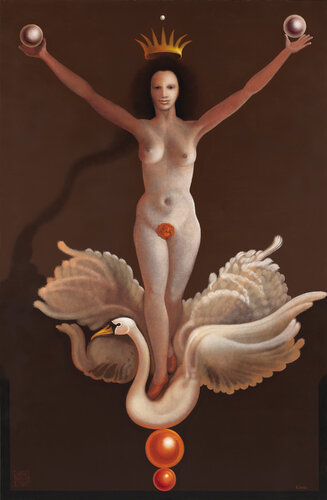 Mon cygne bienaimé by Lukas Kandl, 油畫 for Sale on Singulart