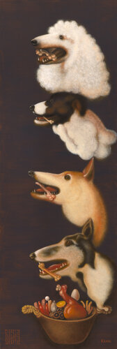 Le Chien qui porte à son cou le dîner de son Maître de Lukas Kandl, Pintura a la venta en Singulart