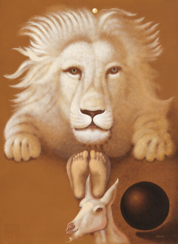 Le Pâtre et le Lion de Lukas Kandl, Pintura a la venta en Singulart