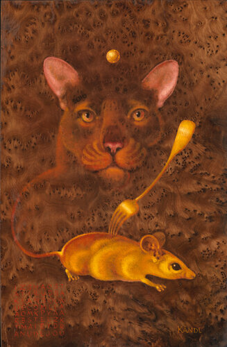 Le vieux Chat et la jeune Souris di Lukas Kandl, Pittura in vendita su Singulart