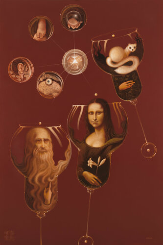 A la santé de Mona Lisa di Lukas Kandl, Pittura in vendita su Singulart