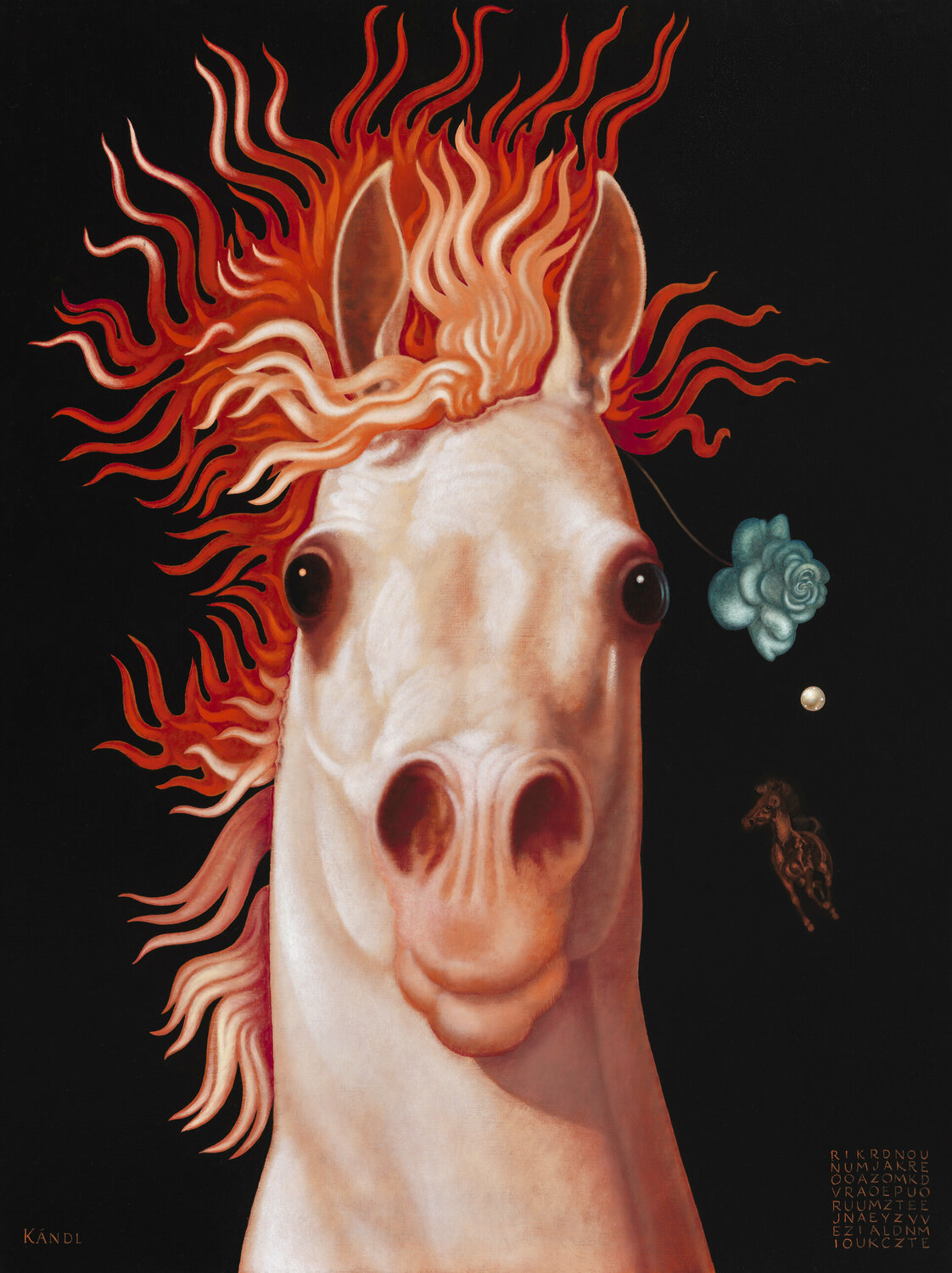 Cheval à la rose magique II Lukas Kandl Dipinto originale in vendita