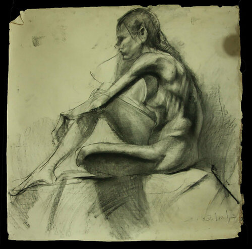 Nude IV van Gheorghe Lisita, Tekening te koop op Singulart