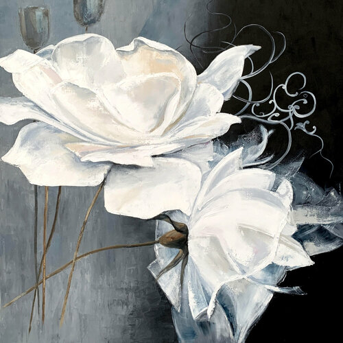 White flowers Elena Ivaniuk