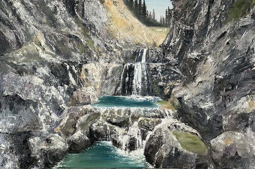 Waterfall van Elena Ivaniuk, Schilderij te koop op Singulart