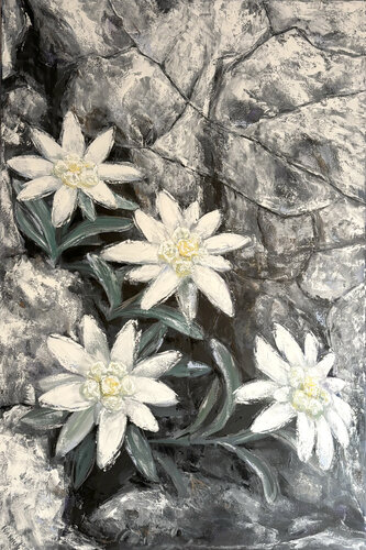Edelweiss van Elena Ivaniuk, Schilderij te koop op Singulart