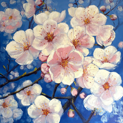 Cherry blossoms von Elena Ivaniuk, Malerei kaufen auf Singulart