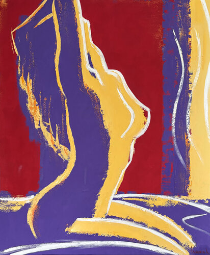 Sunset in the red bedroom van Elena Ivaniuk, Schilderij te koop op Singulart