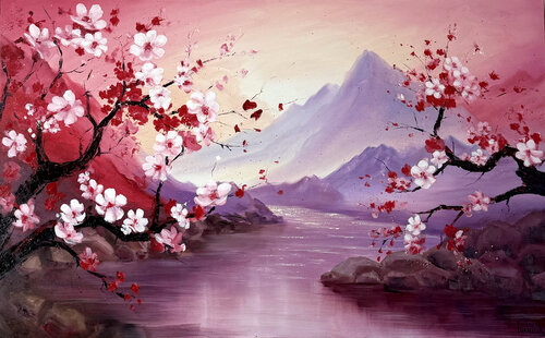 Sakura van Elena Ivaniuk, Schilderij te koop op Singulart