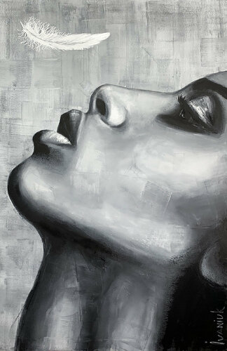 Remember honey, the angels are near van Elena Ivaniuk, Schilderij te koop op Singulart