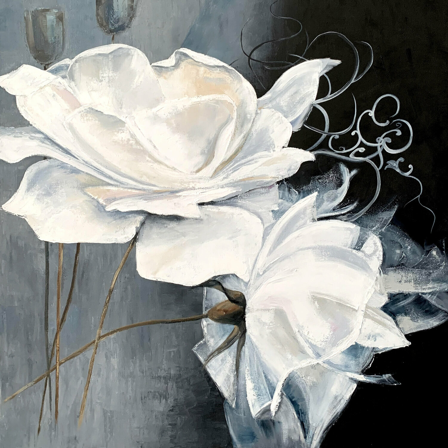 White flowers Elena Ivaniuk