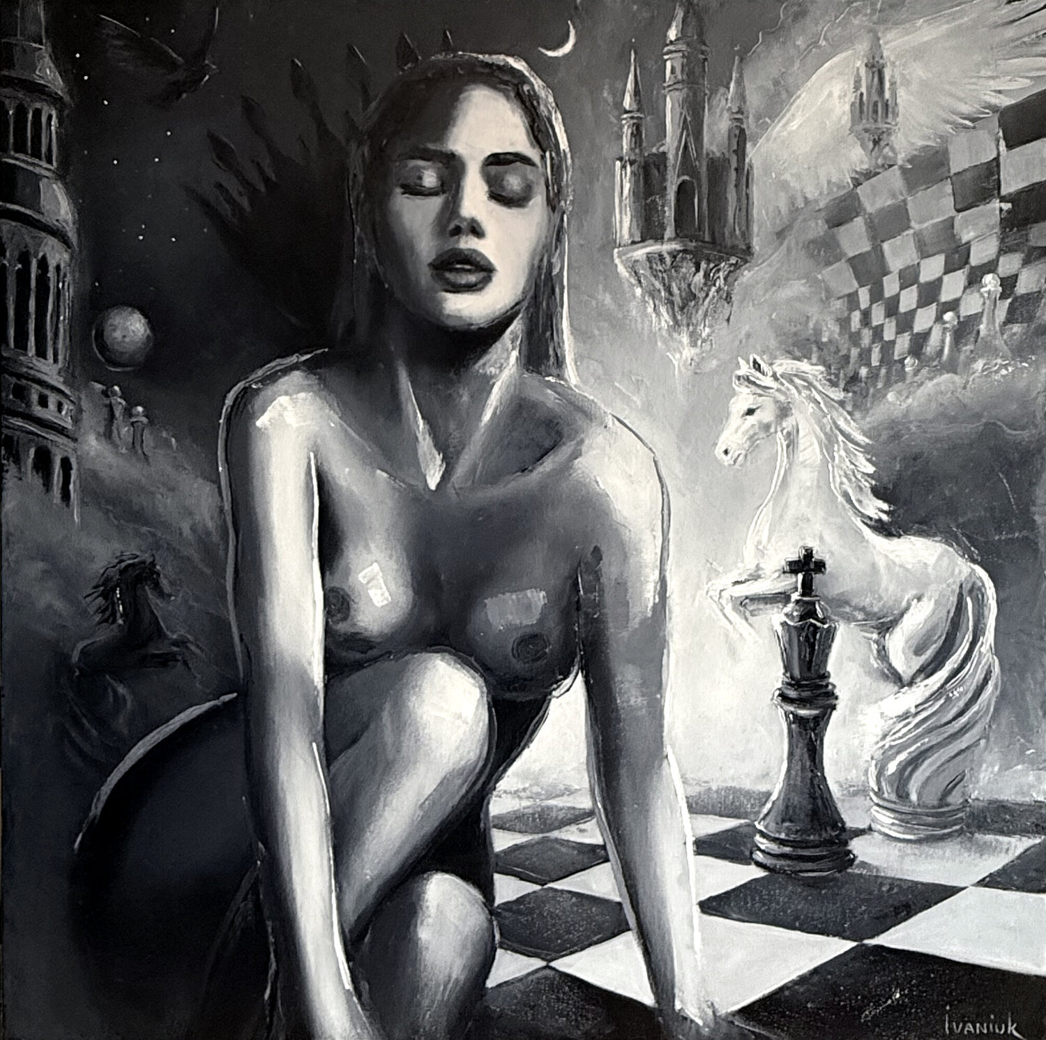Dreaming Elena Ivaniuk Origineel schilderij te koop
