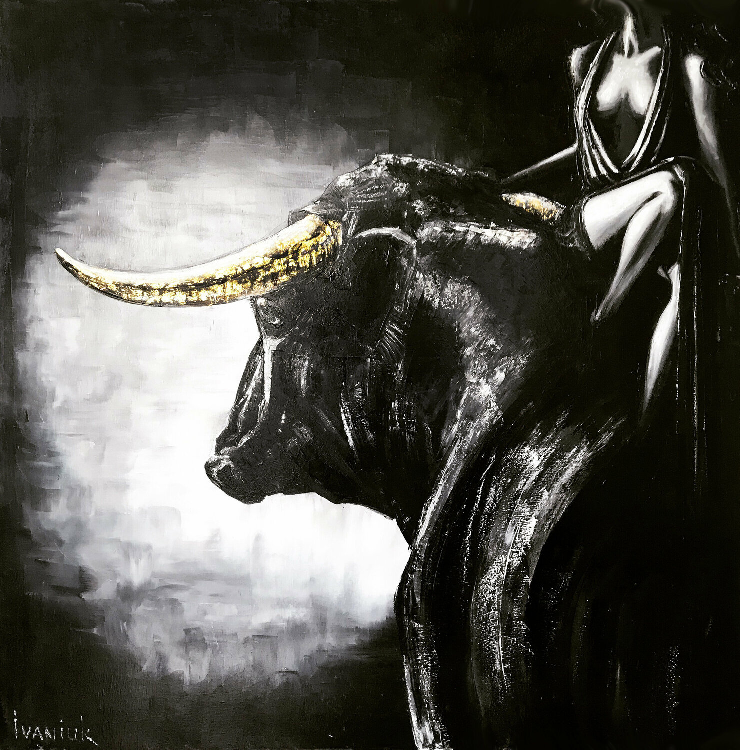 Abduction of Europe Elena Ivaniuk Originalgemälde zu verkaufen