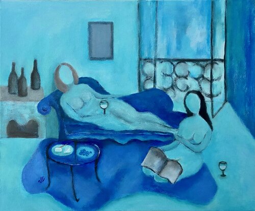 Blue Nudes di Victoria Lakes, Pittura in vendita su Singulart