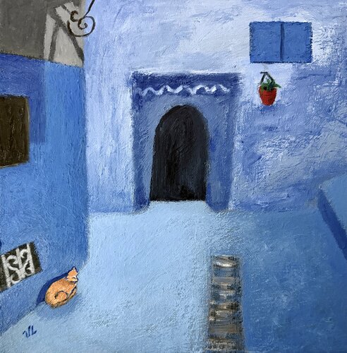 The Blue City by Victoria Lakes, Painting for Sale on Singulart