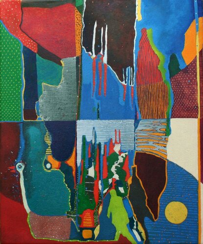 To sit on fence di Arribas - Forcada, Pittura in vendita su Singulart