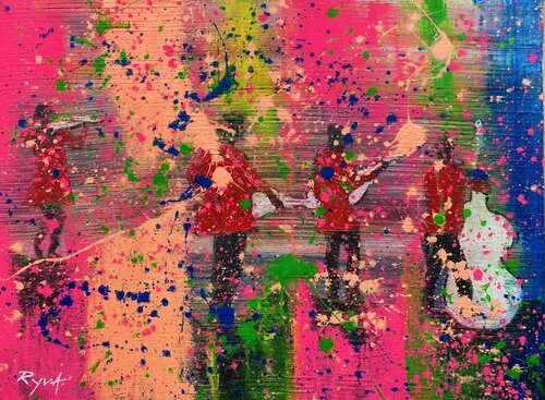 THE MUSICIANS van Mr Mindwash, Schilderij te koop op Singulart