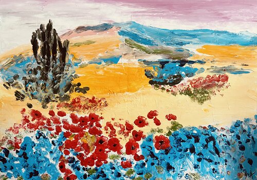 Paysage Provençal van Mr Mindwash, Schilderij te koop op Singulart
