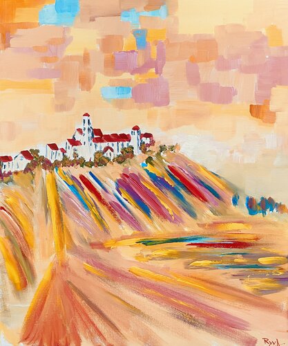 VEZELAY - collines éternelles van Mr Mindwash, Schilderij te koop op Singulart