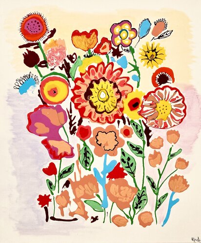 Les fleurs de mon jardin van Mr Mindwash, Schilderij te koop op Singulart