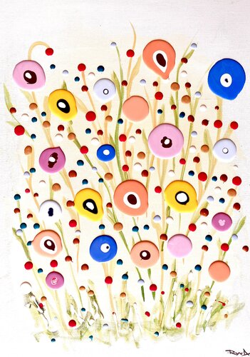 Jolies fleurs des champs van Mr Mindwash, Schilderij te koop op Singulart