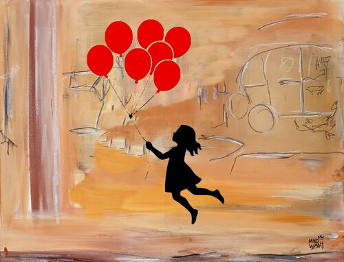 ❖ Digigraphie ❖ «ELLE VOLE !!! » di Mr Mindwash, Opera su carta in vendita su Singulart