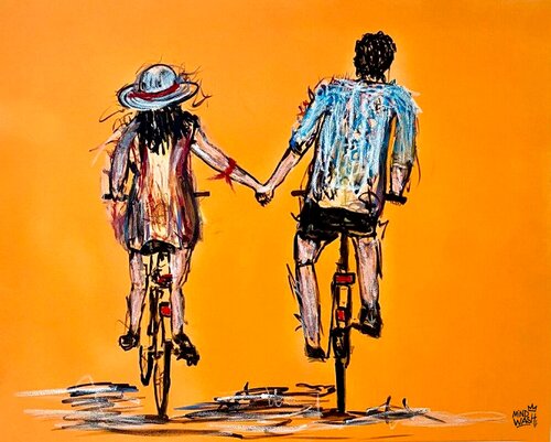 ❖ Digigraphie ❖ «SUR LES CHEMINS DE L'AMOUR» par Mr Mindwash, Œuvre sur papier en vente sur Singulart