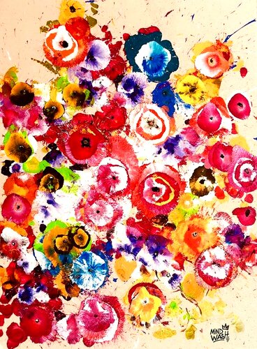 ❖ Digigraphie ❖ «LES FLEURS DE MON JOLI JARDIN » di Mr Mindwash, Opera su carta in vendita su Singulart