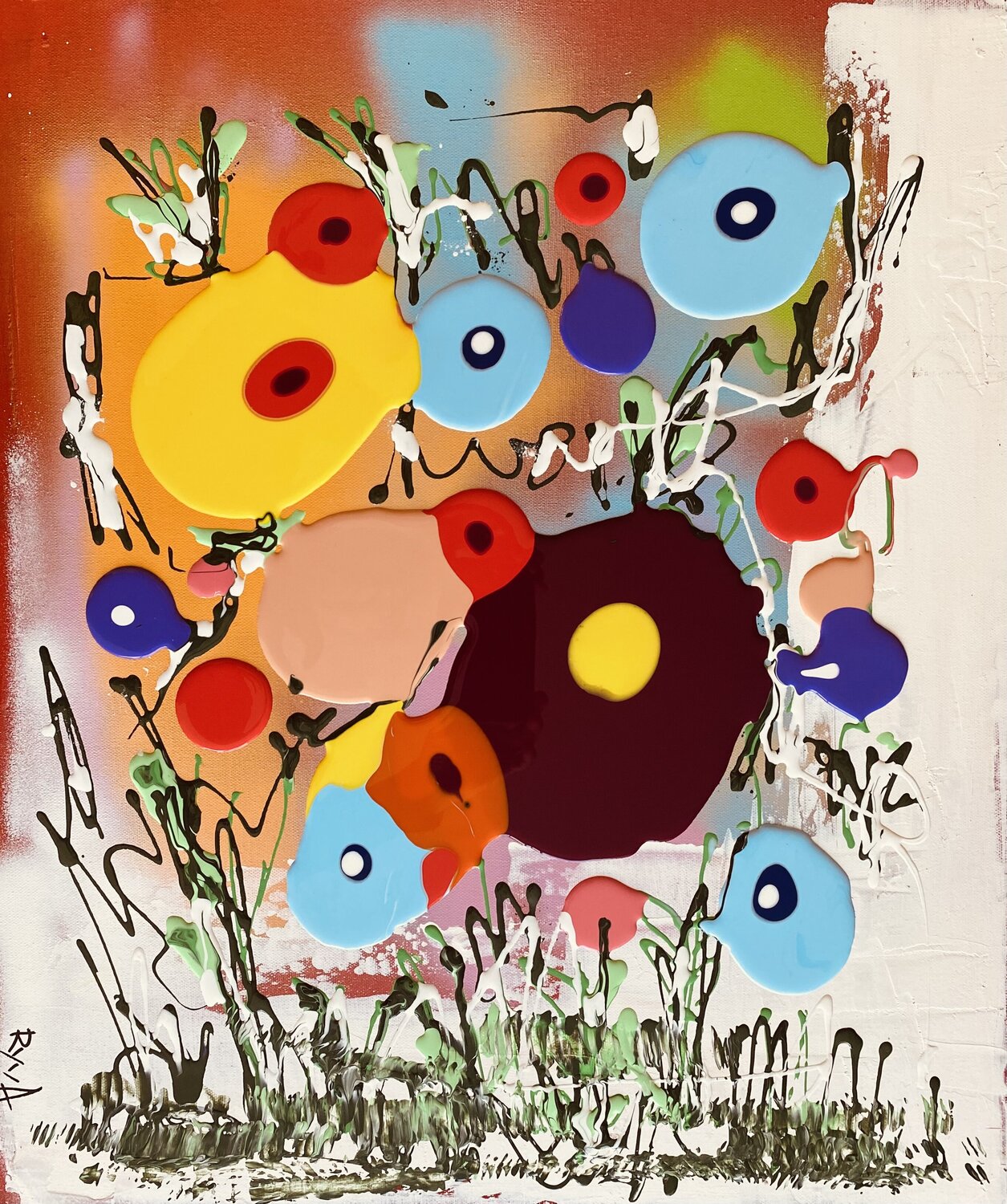 Les fleurs champêtres de mon jardin d’hiver Mr Mindwash Pintura original en venta