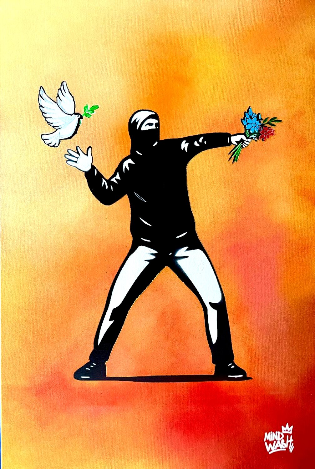LIBERTÉ CHÉRIE N° 327 Mr Mindwash Origineel schilderij te koop