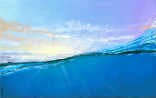 "Green Waterline" di Sophie Duplain, Pittura in vendita su Singulart