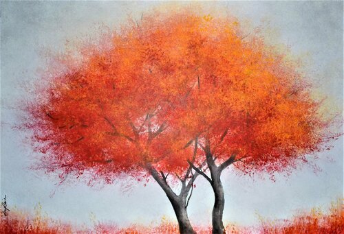 "Les Flamboyants" van Sophie Duplain, Schilderij te koop op Singulart