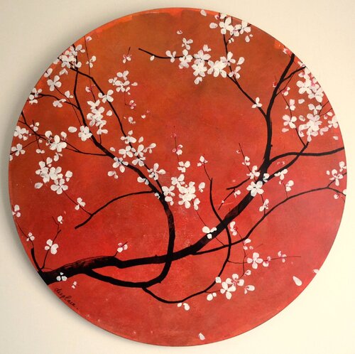 "Médaillon Rouge Pompéi" di Sophie Duplain, Pittura in vendita su Singulart